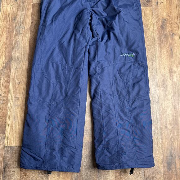 Vintage Spyder Snow Pants Bib Girls Size 20 Blue Skiing Winter Windbreaker‎ 3763 - Picture 8 of 16